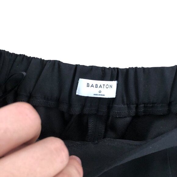 148$ RETAIL Babaton Cohen Pant Cropped, mid-rise pleated trouser Size 0 Black - Picture 6 of 10